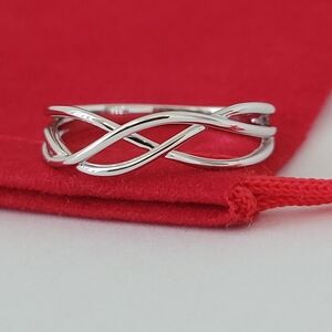 ❤️14k Size 8 Precious Solid White Gold Open Design Ring! 👌🎁